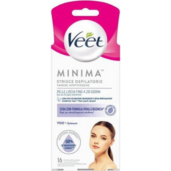 Veet Pure Ταινίες Αποτρίχωσης για Πρόσωπο για Ευαίσθητες Επιδερμίδες 16τμχ