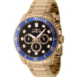 Invicta Pro Diver Ανδρικό Ρολόι Χρονογράφος με Χρυσό Μεταλλικό Μπρασελέ 46056