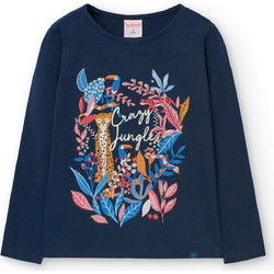 Boboli Παιδικό T-Shirt Μακρυμάνικο Navy Μπλε 429049