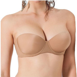 Luna Secret Σουτιέν Strapless με Ελαφριά Ενίσχυση με Μπανέλα Μπεζ 14017