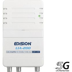 Edision LIA-200 5G Ενισχυτής Σήματος Κεραίας Τηλεόρασης Γραμμής 24dB UHF/VHF