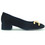 JB Martin Vickie Γόβες Suede με Χοντρό Χαμηλό Τακούνι Μαύρες AGJ402-61-P