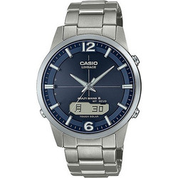 Casio Ανδρικό Ρολόι Solar με Ασημί Μεταλλικό Μπρασελέ LCW-M170TD-2AER