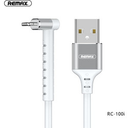 Remax RC-100i Angle 90° USB-A to Lightning Cable 1m White 6954851298526