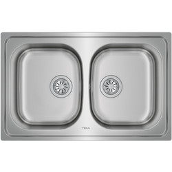 Teka 80 Universe T-XP 2B Ένθετος Νεροχύτης Inox Αντιστρεφόμενος Σατινέ 115040008
