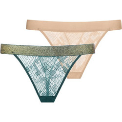 Dorina Vera Γυναικεία String με Δαντέλα 2Pack FXST0008ME028-2X0403