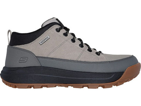 Skechers Ανδρικά Αρβυλάκια Δερμάτινα Γκρι Αδιάβροχα 210900-CMNT