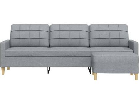 vidaXL Τριθέσιος Καναπές Γκρι 226x77x80cm 3278249