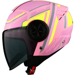 Spyder Reboot Integra Pink Yellow Κράνος Μηχανής Jet