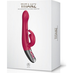 NMC Titanz 8.5" Rabbit Vibrator Δονητής Rabbit 21.5cm Κόκκινος