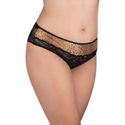 Milena By Paris Ψηλόμεσο Γυναικείο Slip με Δαντέλα Μαύρο Χρυσό 8330