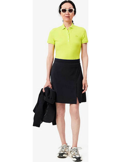 Lacoste Μίνι Φούστα Υφασμάτινη Ψηλόμεση Navy Μπλε JF2783-00