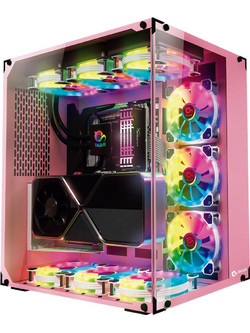 Talius Cronos Pink Gaming Midi Tower Κουτί Υπολογιστή με Πλαϊνό Παράθυρο