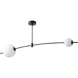 ARlight 553-2 Κρεμαστό Φωτιστικό Οροφής Δίφωτο LED με Θερμό Λευκό Φως Μαύρο 0064222