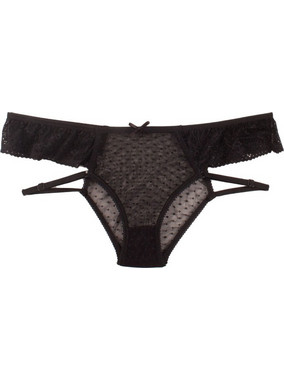 Cottonhill Love Lace Γυναικείο Sexy Slip με Δαντέλα Μαύρο CH0186
