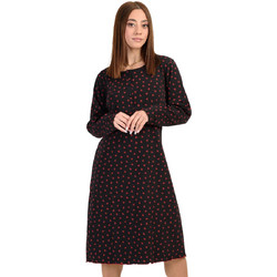 Cherry Γυναικείο Νυχτικό Χειμωνιάτικο Fleece Μαύρο CH515