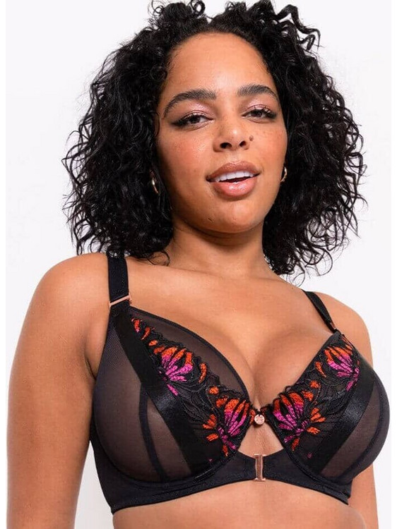 Curvy Kate Σουτιέν για Βαθύ Ντεκολτέ με Μπανέλα Μαύρο Φούξια 37101