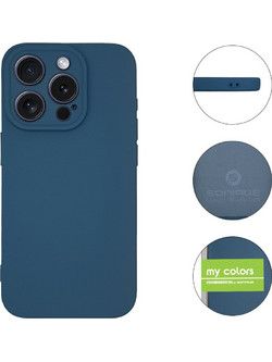 Sonique My Colors Silicone Back Cover Navy Blue (iPhone 15 Pro)
