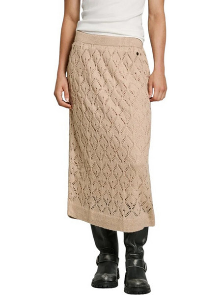 Pepe Jeans Μακριά Φούστα Πλεκτή Ψηλόμεση Pencil Μπεζ PL901169-833
