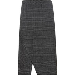 DKNY Μίντι Φούστα Πλεκτή Ψηλόμεση Καρό Ανθρακί D2G4A201-GRB