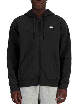 New Balance Ανδρική Ζακέτα Φούτερ με Κουκούλα και Φερμουάρ Μαύρη MJ41501