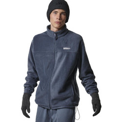 Body Action Ανδρική Ζακέτα Fleece με Κουκούλα και Φερμουάρ Μπλε 073418