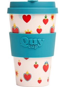 Quy Cup Ποτήρι Πλαστικό Sacred Τιρκουάζ Λευκό 400ml RPETBAMB40-993