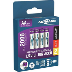 Ansmann Rechargeable AA Cable 1800mAh 4τμχ