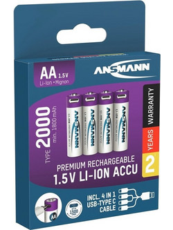 Ansmann Rechargeable AA Cable 1800mAh 4τμχ