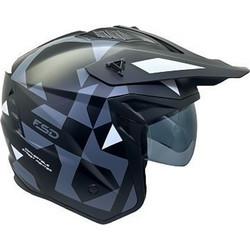 Faseed FSD X1 Trail Black Grey Κράνος Μηχανής Jet
