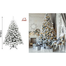 Χριστουγεννιάτικο Δέντρο For Home Χιονισμένο 150cm Πράσινο 052094