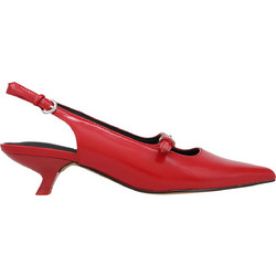 Katy Perry The Micro Γόβες Slingback Δερμάτινες με Λεπτό Χαμηλό Τακούνι Κόκκινες KP3283-621