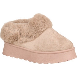 Υφαντίδης Γυναικεία Μποτάκια Πλατφόρμα Suede Nude με Γούνα 574213