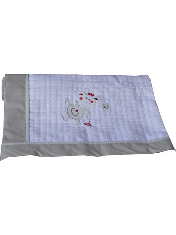 Bebe Stars Happy Cow Πάνα Αγκαλιάς Πικέ Λευκή Μπεζ 90x90cm