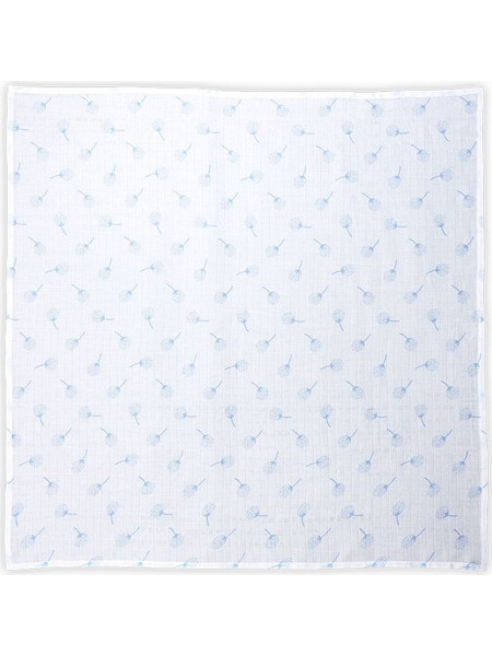 Lorelli Floral Πάνα Αγκαλιάς από Μουσελίνα Γαλάζια 80x80cm