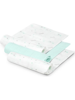 Interbaby Bear Πάνες Αγκαλιάς Πράσινο Mint Λευκές 70x55cm 3τμχ