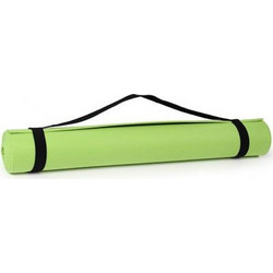 Στρώμα Γυμναστικής Yoga / Pilates Lime με Ιμάντα Μεταφοράς 173x61x0.3cm