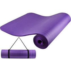 Mds Στρώμα Γυμναστικής Yoga / Pilates Μωβ με Ιμάντα Μεταφοράς 183x61x1cm