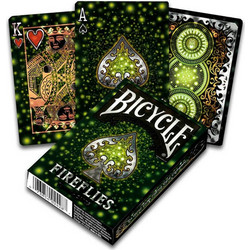 Bicycle Fireflies Τράπουλα Πλαστικοποιημένη Πράσινη 1040829