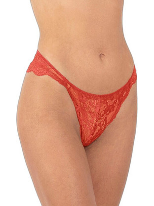 AA underwear Γυναικείο Sexy Brazil με Δαντέλα Κόκκινο 585-RD