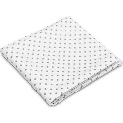 Sensillo Dots Poua Πάνα Αγκαλιάς από Μουσελίνα Λευκή Γκρι 80x70cm