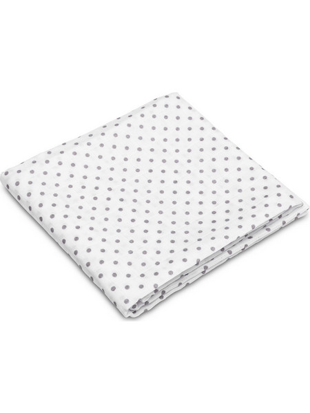 Sensillo Dots Poua Πάνα Αγκαλιάς από Μουσελίνα Λευκή Γκρι 80x70cm