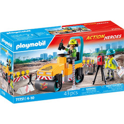 Playmobil Action Οδοστρωτήρας & Εργάτες για 4-10 Ετών 71751