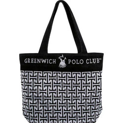 Greenwich Polo Club 4005 Υφασμάτινη Τσάντα Θαλάσσης Ώμου Μαύρη 55x40cm