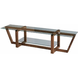 Hanah Home Έπιπλο Τηλεόρασης Γυάλινο Μ158xΠ35xΥ35cm Amalfi 552NOS1605
