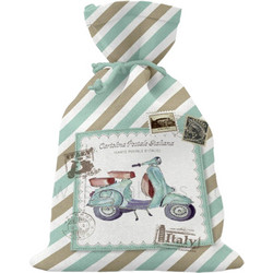 Μπομπονιέρα Βάπτισης Πουγκί Vespa από Ύφασμα TS105