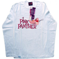 Lord Pink Panther Βαμβακερό Μακρυμάνικο Γυναικείο Φανελάκι Λευκό 8516