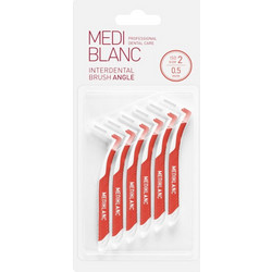 Mediblanc Angle Μεσοδόντια Βουρτσάκια 0.5mm Κόκκινα 6τμχ