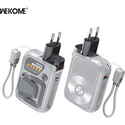 Wekome WP-89 Magsafe Power Bank 10000mAh 22.5W με Θύρα USB-A & Θύρα USB-C Quick Charge 3.0 & Power Delivery Grey [6941027650431