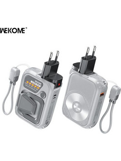 Wekome WP-89 Magsafe Power Bank 10000mAh 22.5W με Θύρα USB-A & Θύρα USB-C Quick Charge 3.0 & Power Delivery Grey [6941027650431